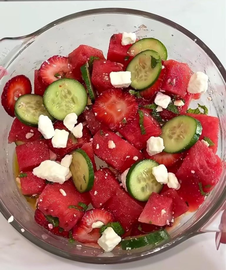 Watermelon Cucumber Salad
