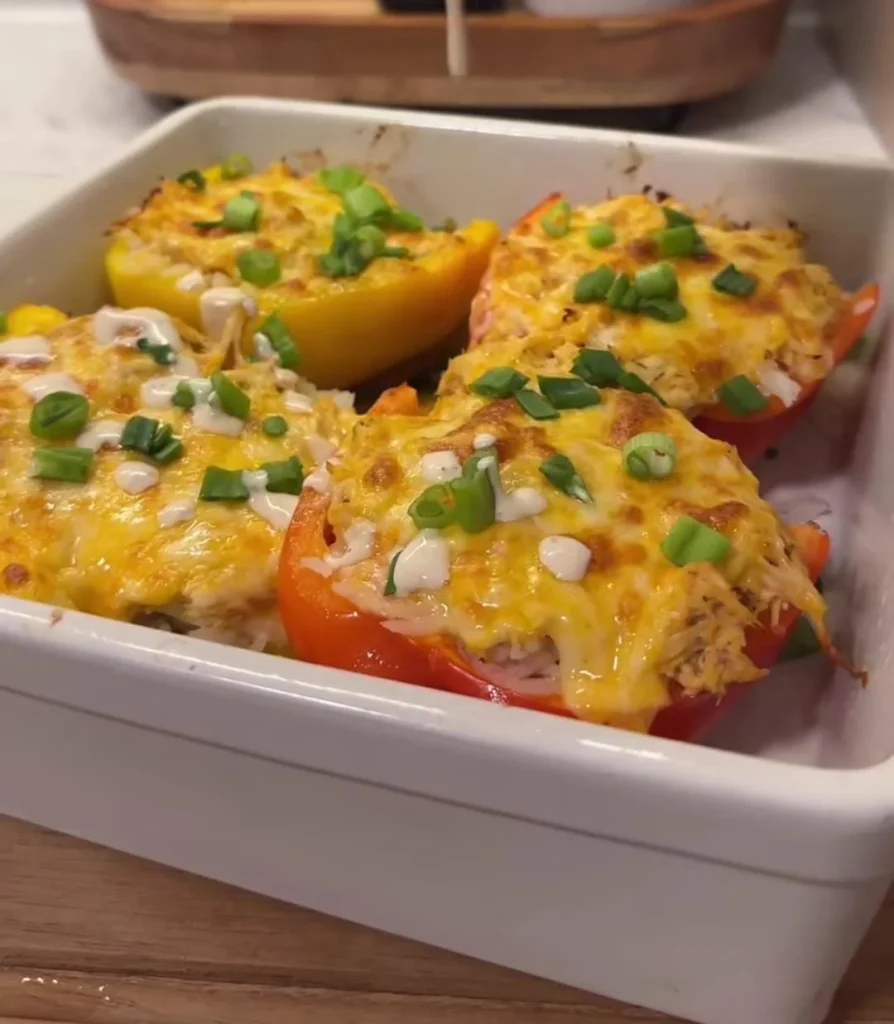 Buffalo Chicken Stuffed Peppers