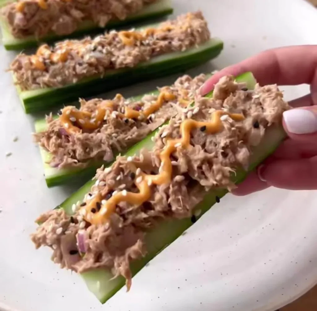 Tuna Cucumber Boats