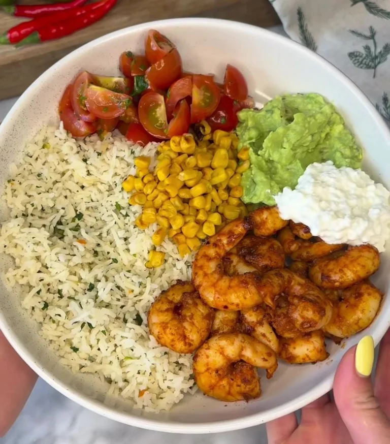 Garlic Shrimp Rice Bowl