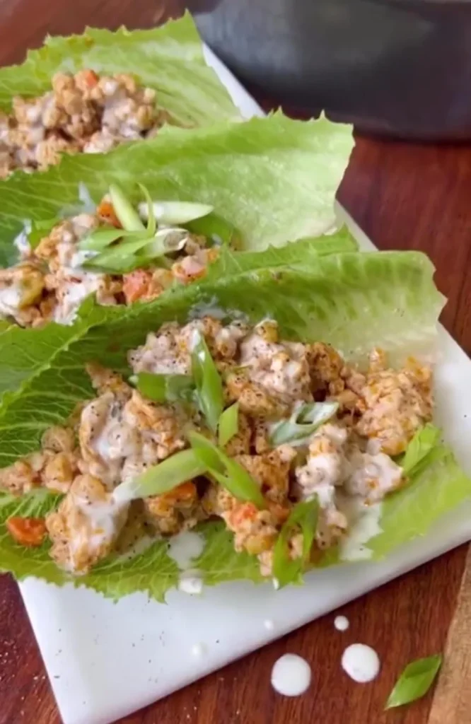 Buffalo Chicken Lettuce Cups