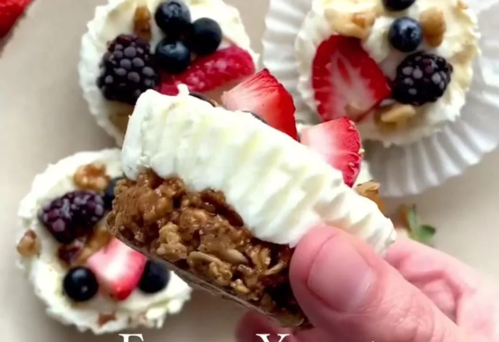 Frozen Berry Yogurt Cup