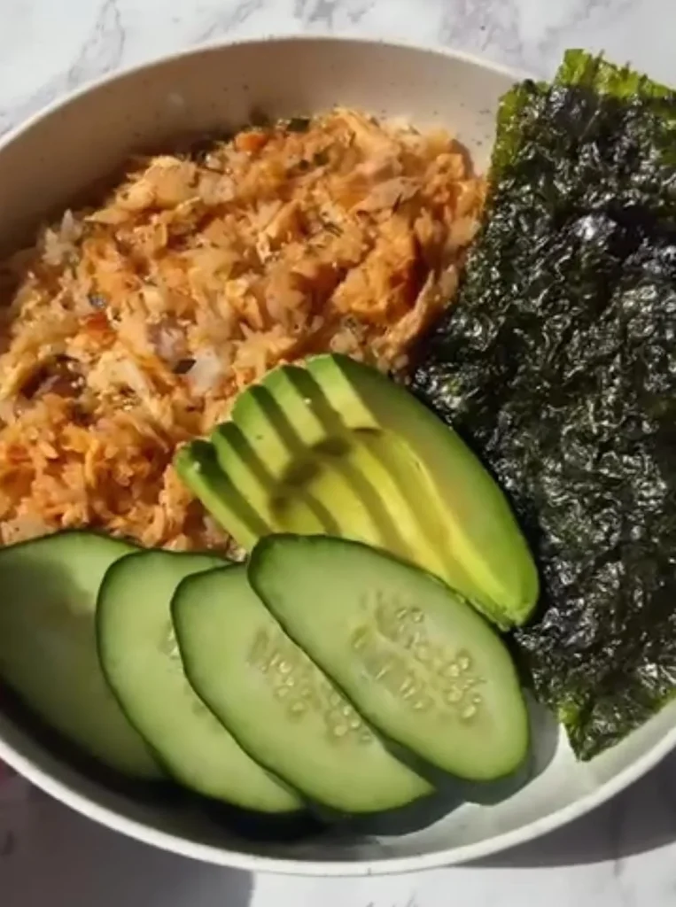 Salmon Avocado Rice Bowl