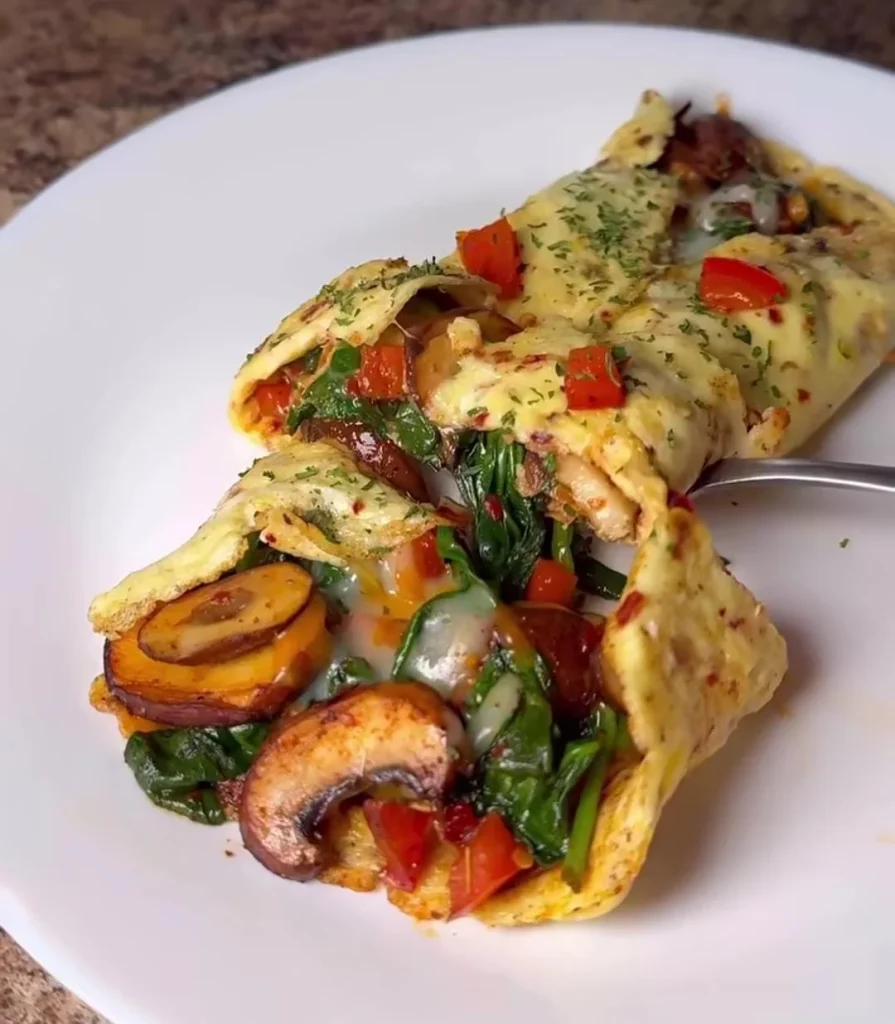 Mushroom Spinach Omelet