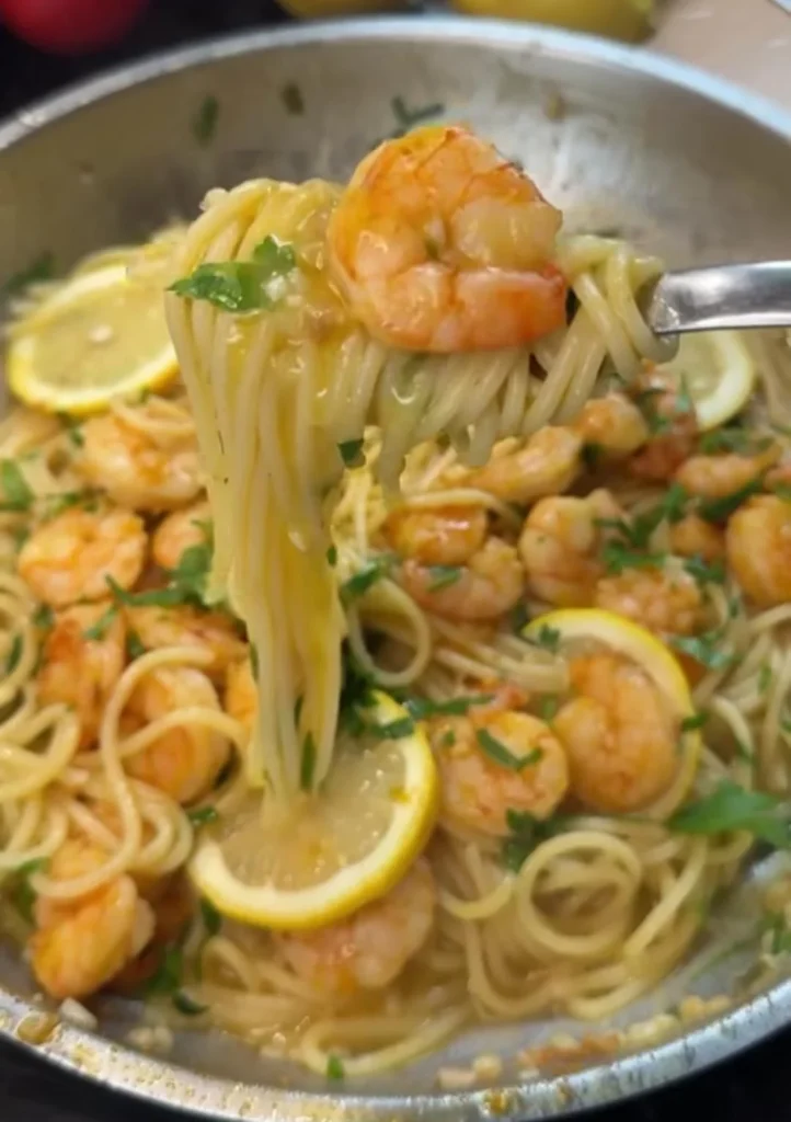 Lemon Garlic Shrimp Pasta