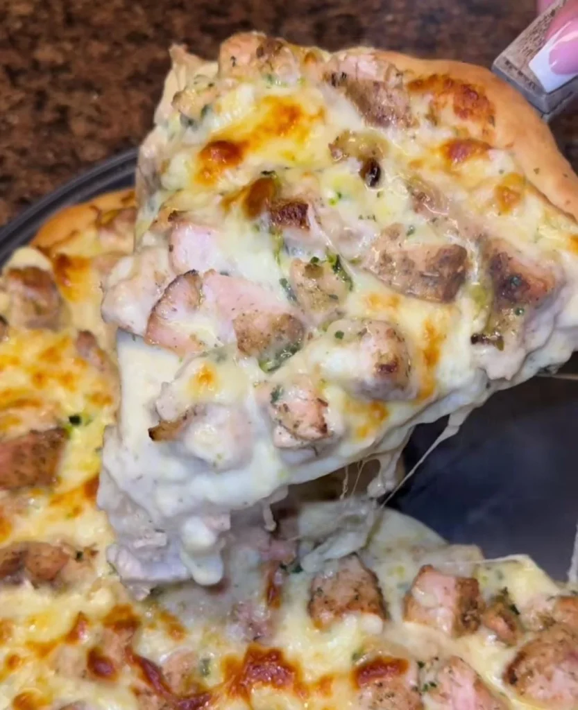 Chicken Alfredo Pizza