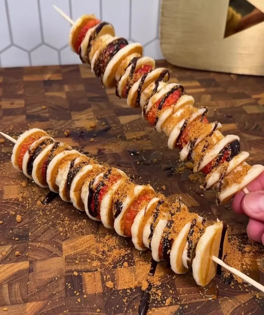 Banana Pancake Skewers