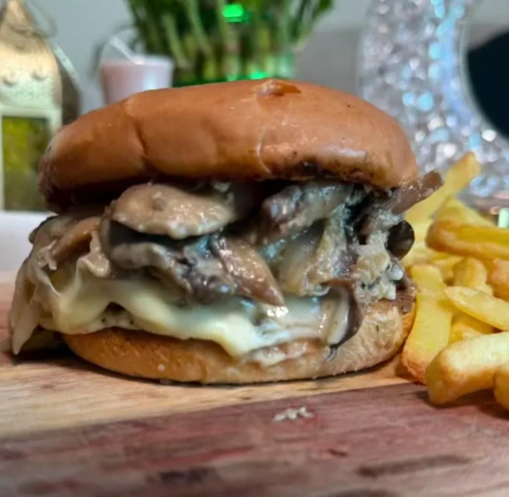Mushroom Swiss Turkey Burger
