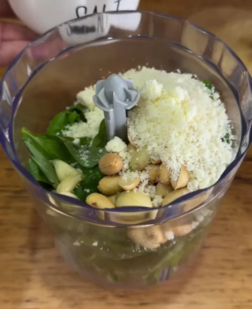 Blend the Basil and Garlic