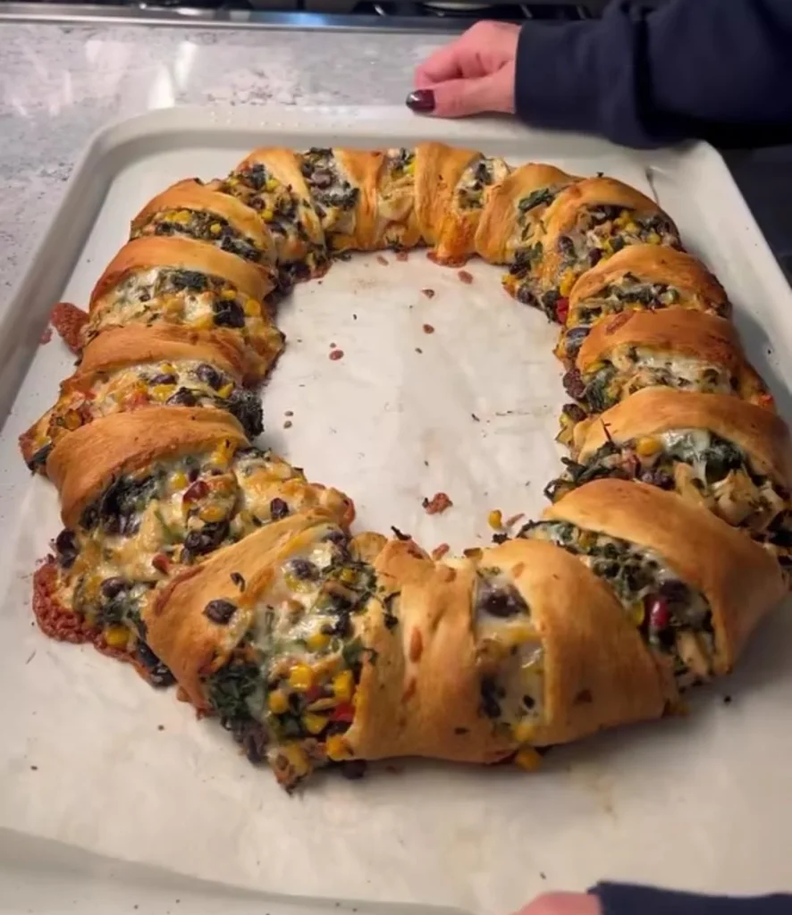 Cheesy Crescent Hot Dog Ring