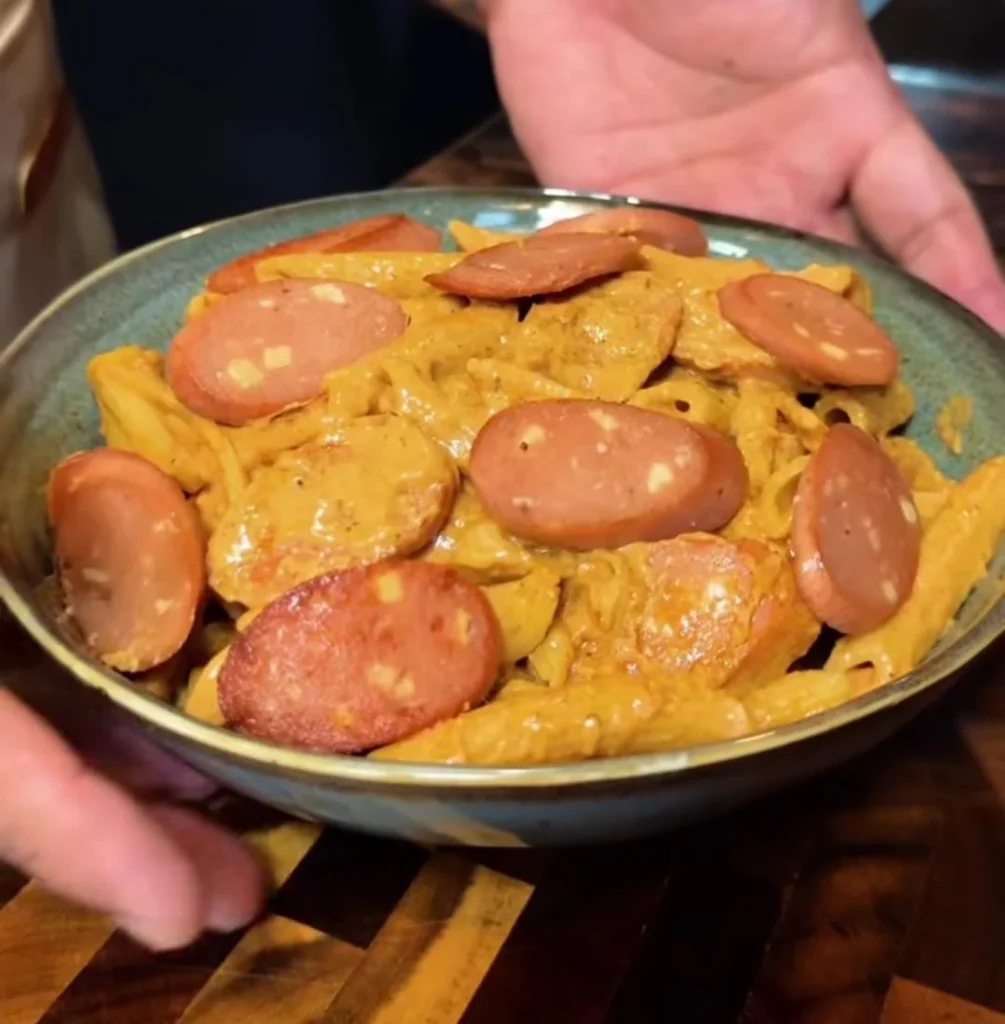 Hot Dog Alfredo Pasta