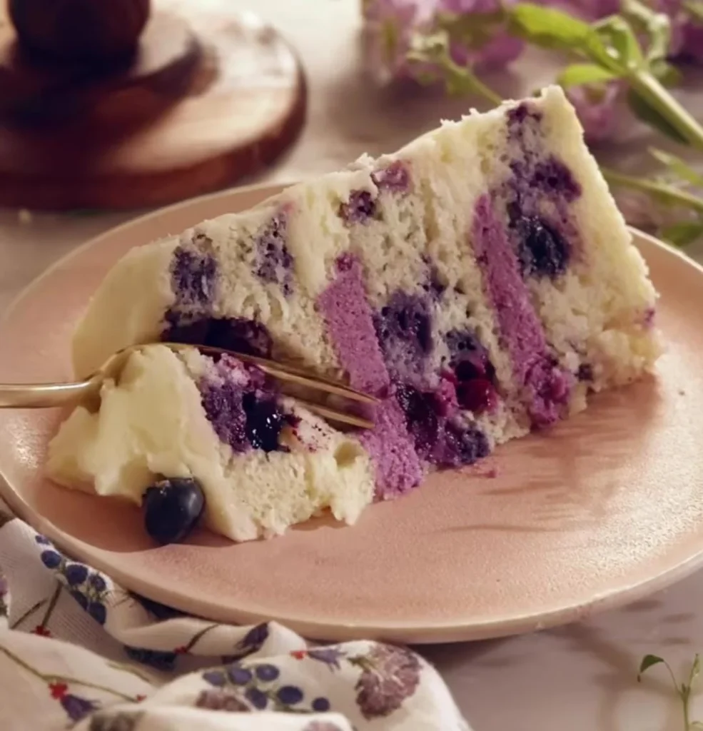 Lemon Blueberry Drizzle Cake