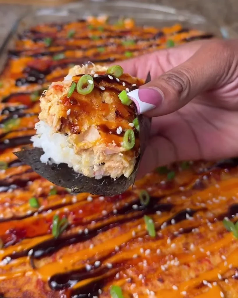 Spicy Salmon Sushi Bake