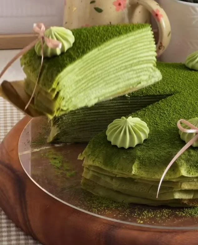 Matcha Vanilla Layer Cake