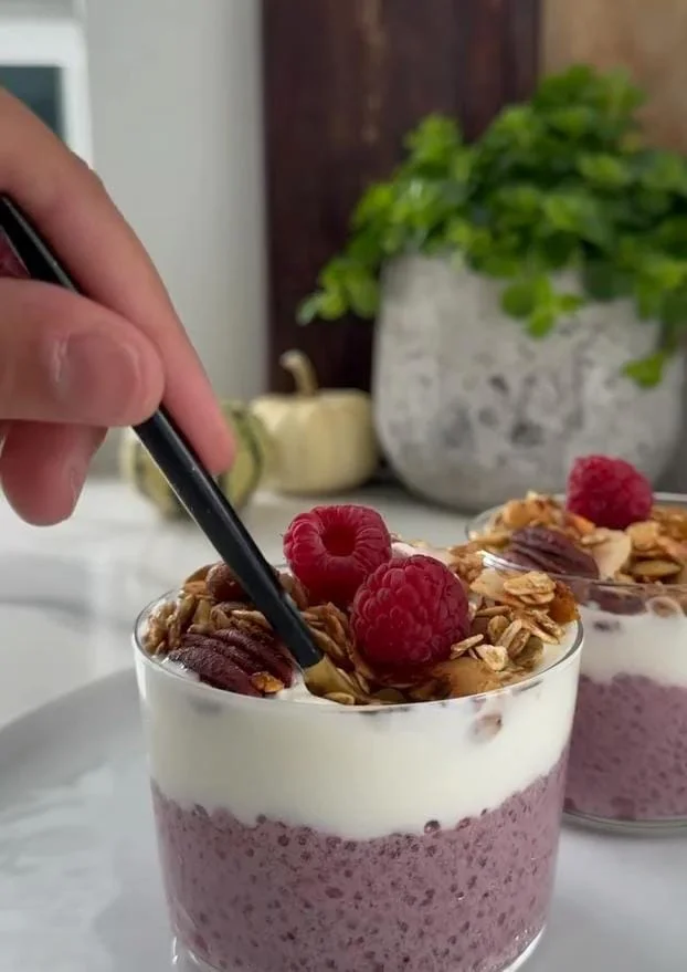 Berry Vanilla Chia Seed Pudding