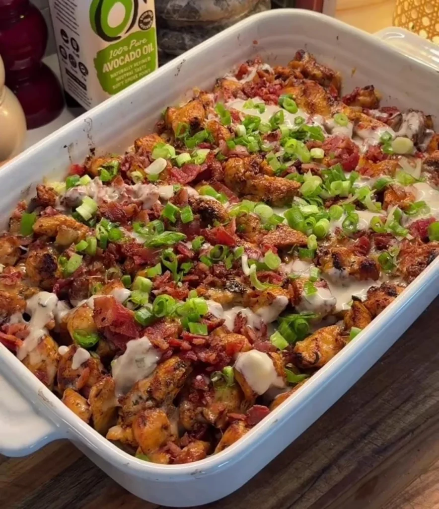 Bacon Chicken Fajita Casserole