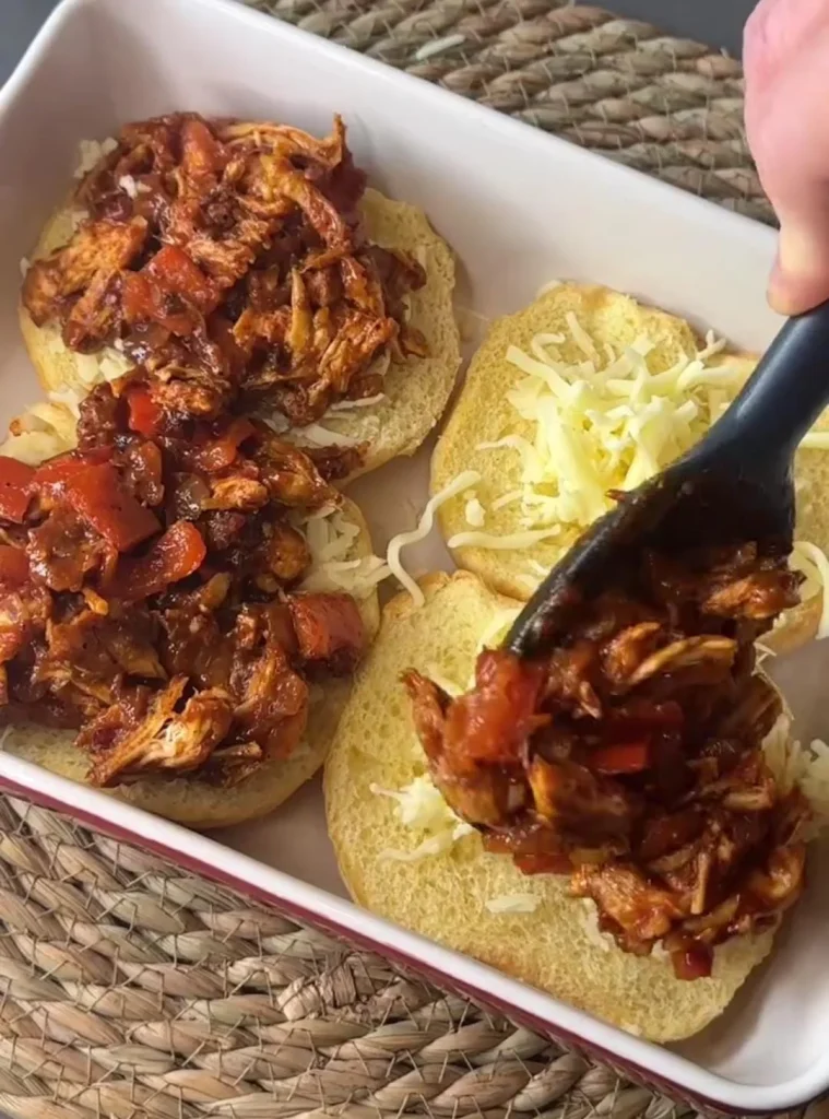 Assemble the Sliders - BBQ Chicken Sliders Recipe