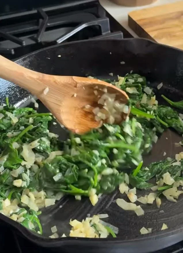 Prepare the Spinach and Artichokes
