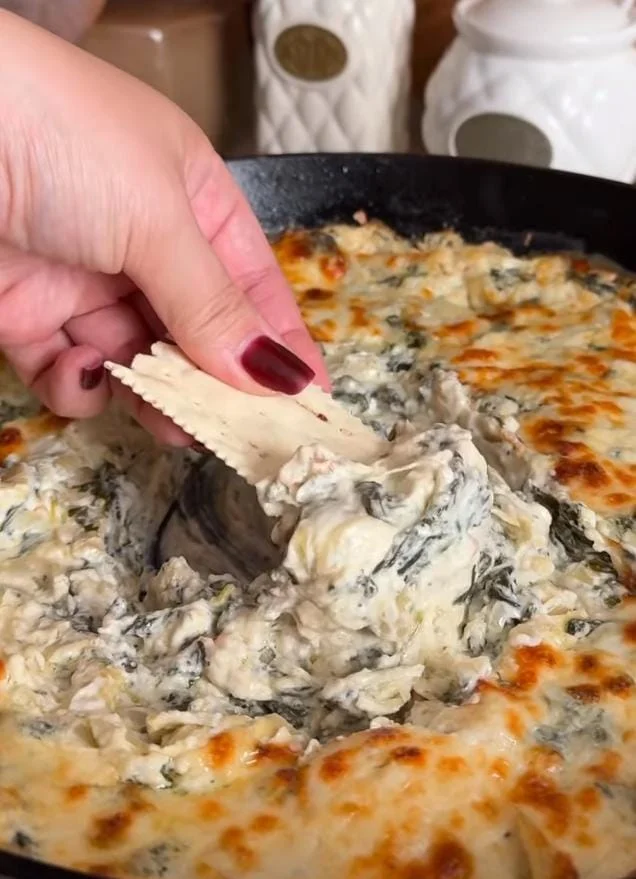 Garnish and Serve | Spinach Artichoke Dip