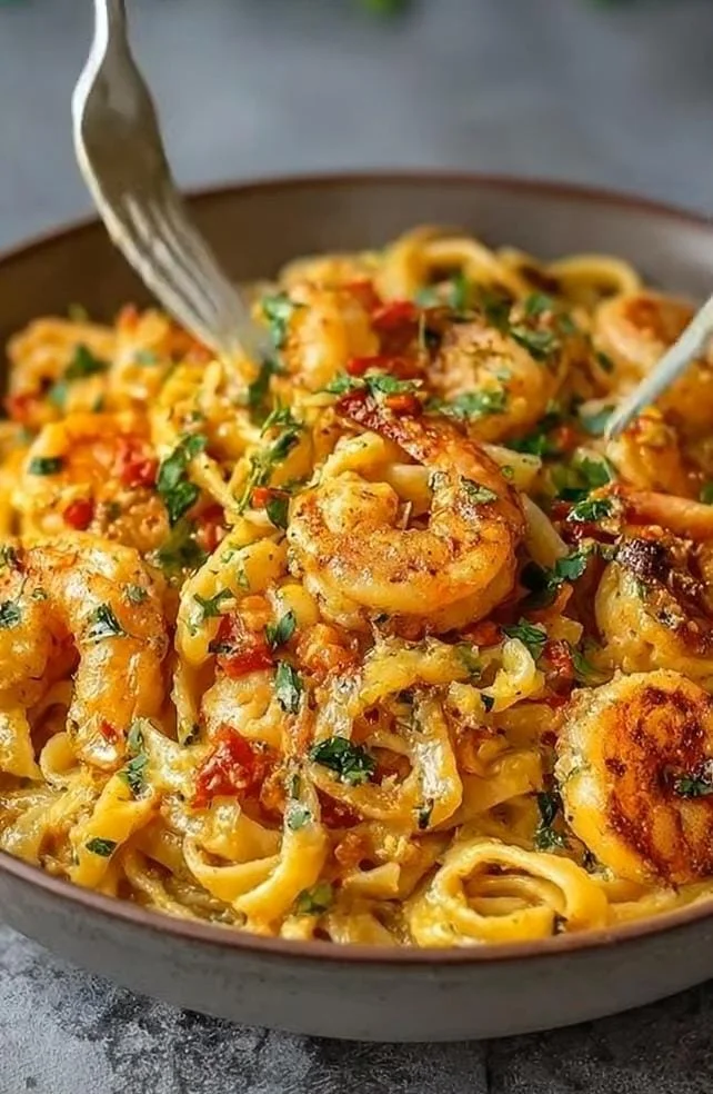 Creamy Garlic Shrimp Pasta