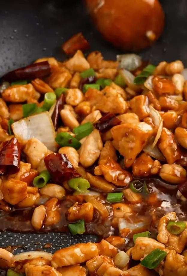 Garnish and Serve | Kung Pao Chicken