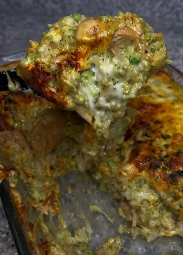 Spicy Cheesy Broccoli Chicken & Rice Recipe