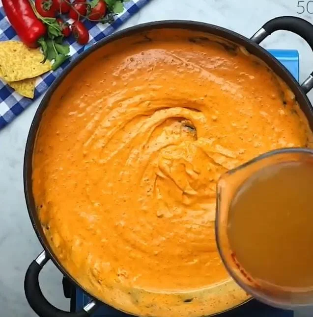 Prepare the Cream Sauce | Creamy Chicken Enchiladas Recipe