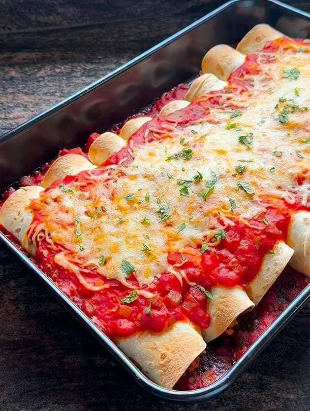 Spicy Creamy Chicken Enchiladas Recipe