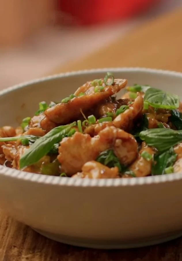 Add the Fresh Basil | Basil Chicken Recipe