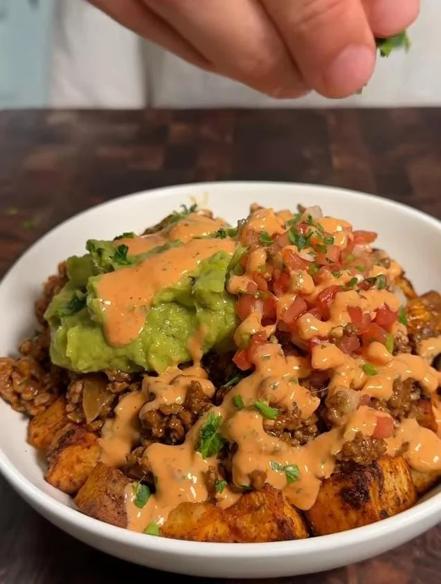 Chicken Loaded Taco Potato Bowl Recipe
