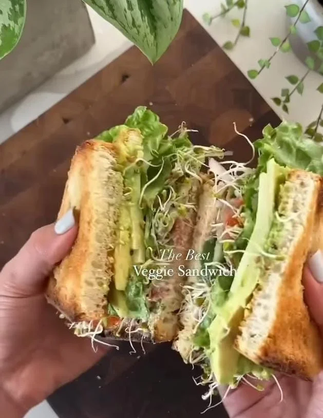 Chickpea Avocado Sprouts Sandwich Recipe