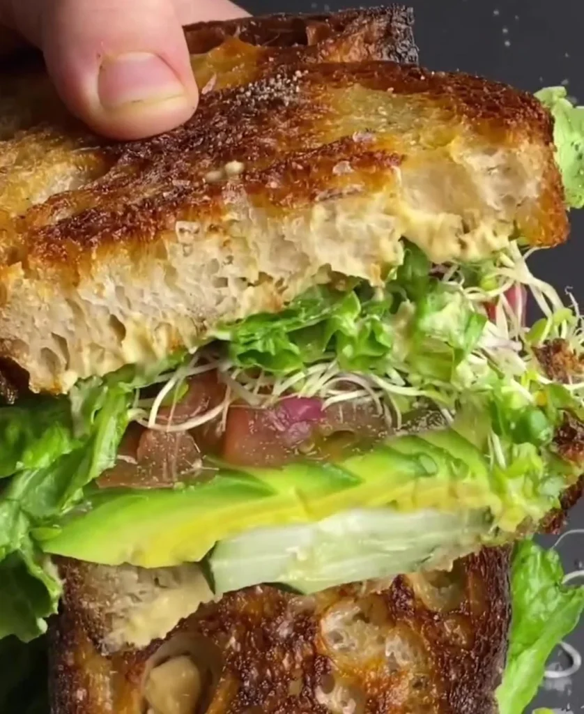Mediterranean Avocado Sprouts Sandwich Recipe