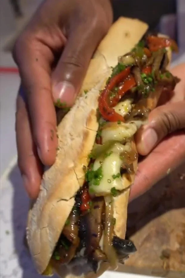 Mushroom Philly Cheese Steak Sandwich Recipe