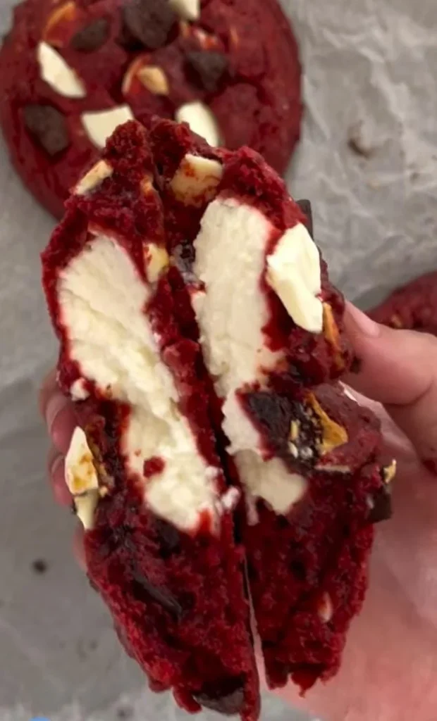 Cream Cheese Stuffed Red Velvet Cookies Recipe